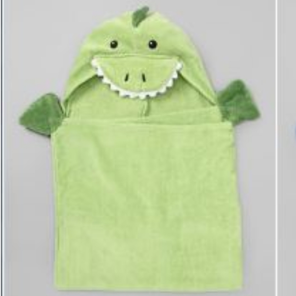 🆕 Green Dinosaur Hooded Towel